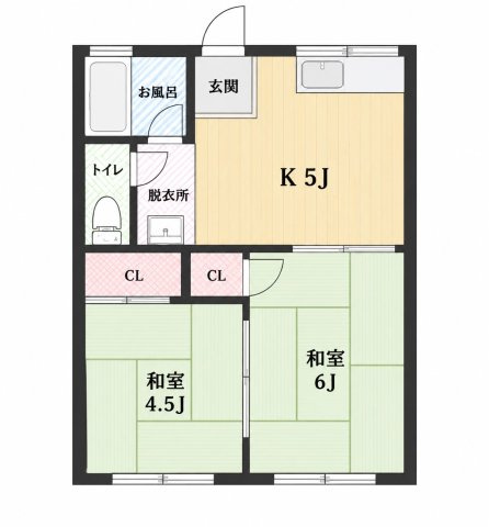 【間取り】 | 尾羽根ハイツ