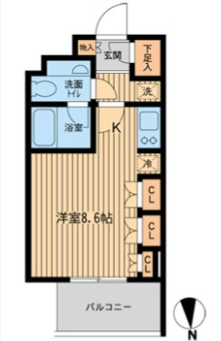 台東区小島１丁目の賃貸マンションの間取り