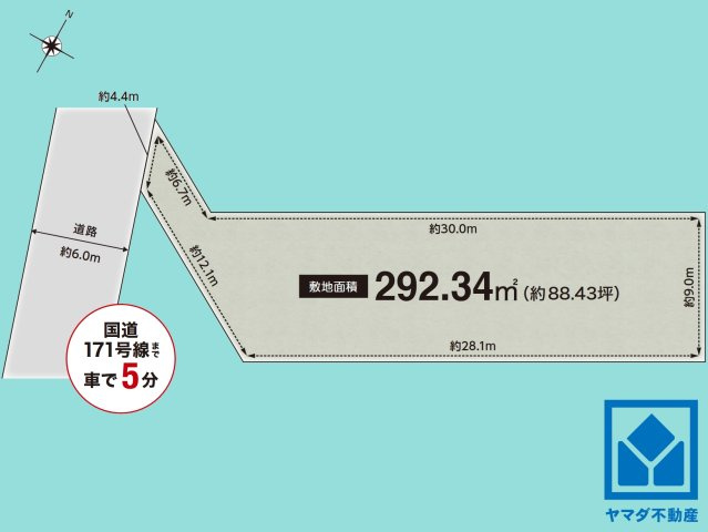 西宮市門戸西町の土地図
