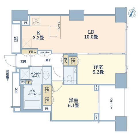 シティタワー上野池之端の間取り
