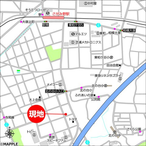 綾瀬市大上4丁目新築の地図