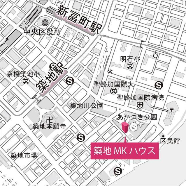 築地ＭＫハウスの地図