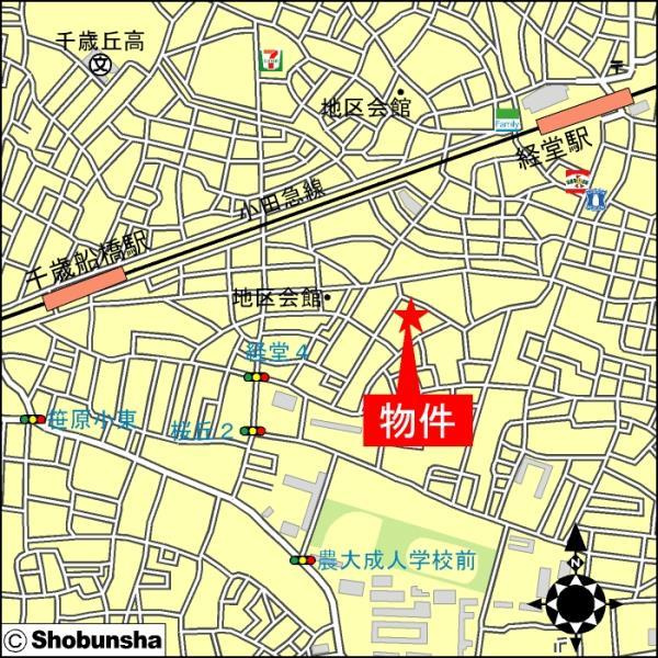 ヴィラ経堂の地図