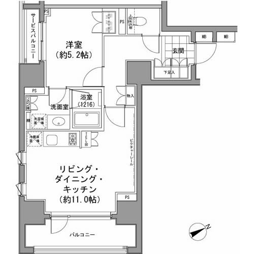 パークハビオ八丁堀の間取り