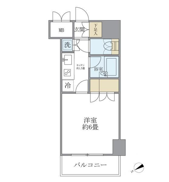 ＫＤＸレジデンス日本橋箱崎の間取り