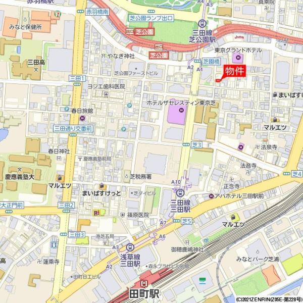 ザ・パールレジデンス芝公園の地図