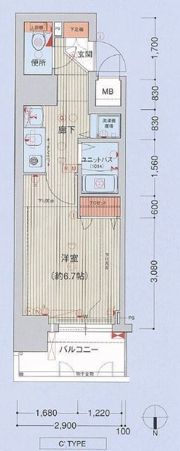 ライジングコート名古屋駅南の間取り