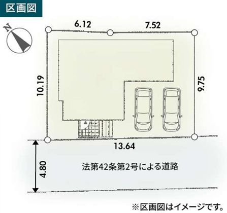 秦野市西田原新築戸建て　第4-1号棟の区画図|区画図「秦野市西田原新築戸建て　1号棟」