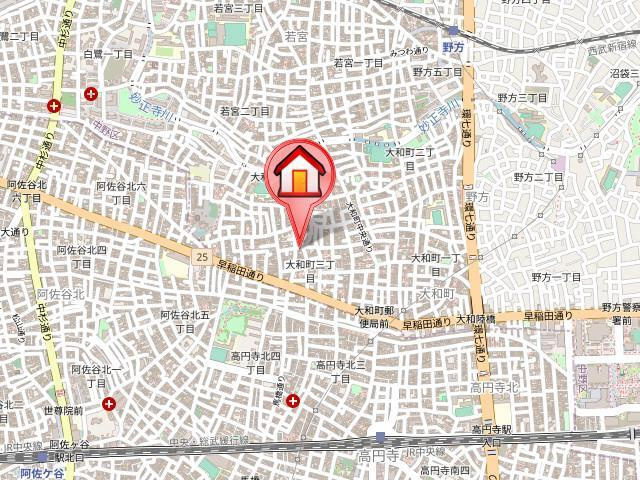 ハイツアルビレオの地図