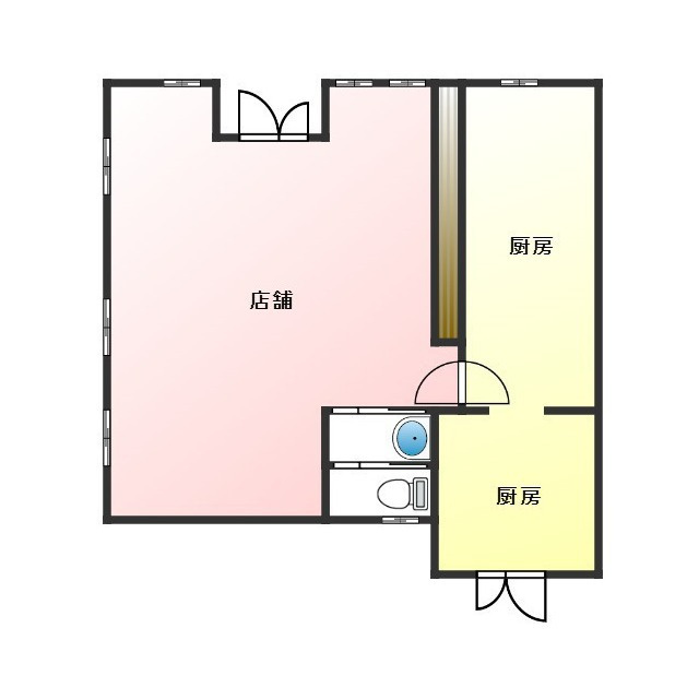 政田151-3店舗の間取り