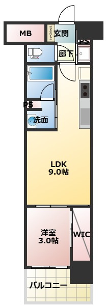 リビオメゾン新大阪の間取り