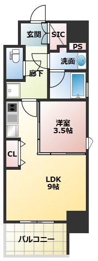 ルネフラッツ森小路駅前　の間取り