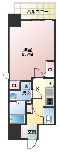 プランドール北浜の間取り