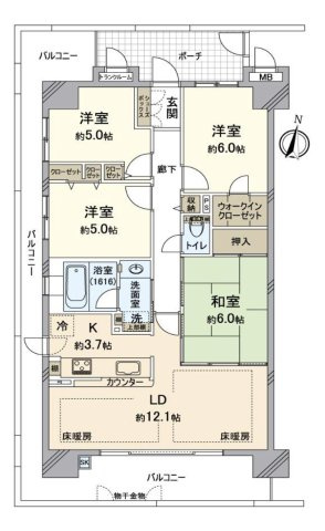 レックスガーデン鳳の間取り