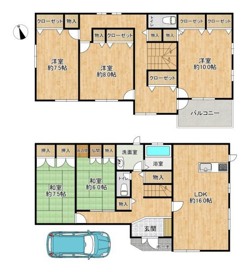 【間取り】 | 垂水区星陵台6丁目　中古戸建