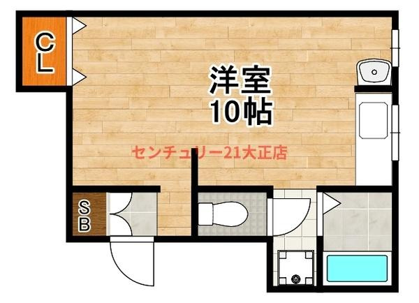 タカクラハイツの間取り|★ワンルーム★