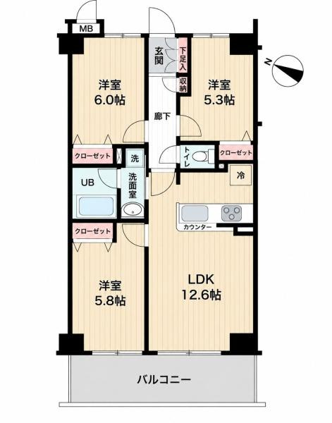 リベレンス川崎南の間取り