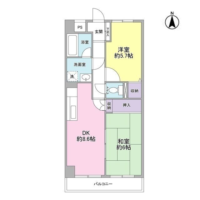 デューヒルズ壱番館の間取り