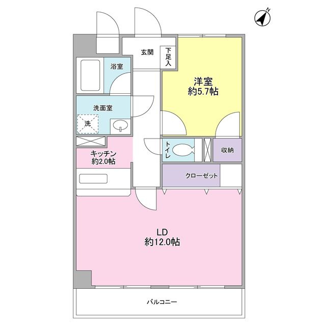 デューヒルズ壱番館の間取り