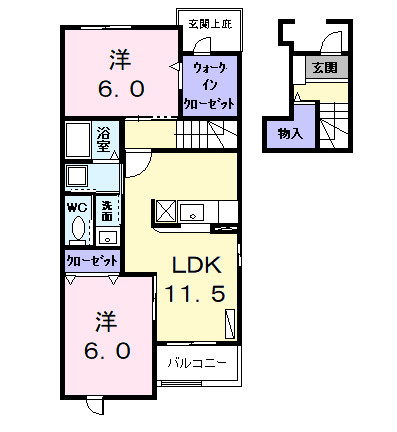 アンジュ・パティオⅢの間取り
