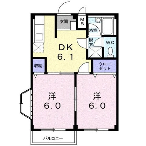 エルディム辻井の間取り