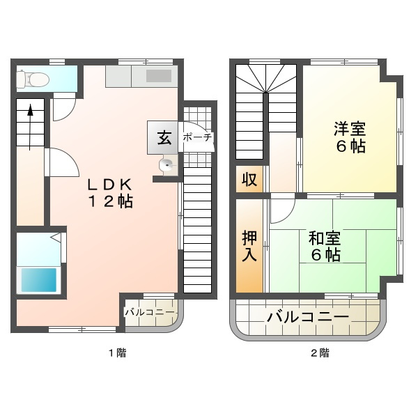 高丸ハイツの間取り