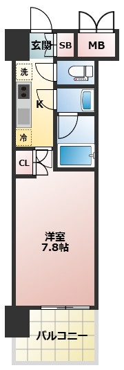 パークフラッツ江坂の間取り