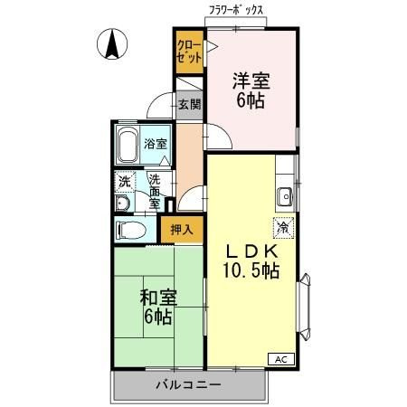 ルミエールはら　Ａの間取り