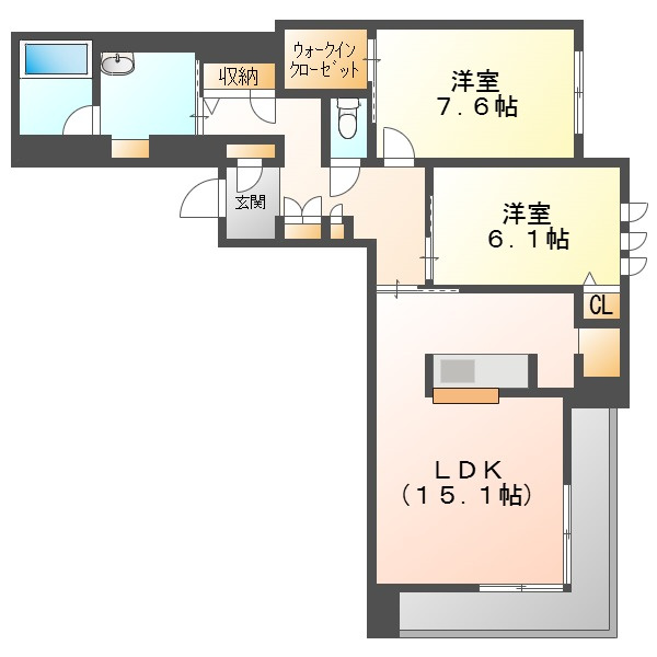 シャーメゾンプライムの間取り