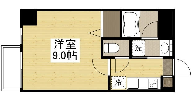 月光　岡山市役所前の間取り