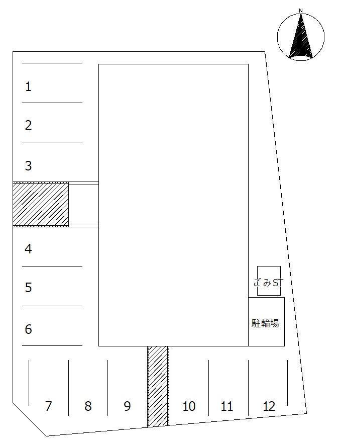 Iris Garden大元西の駐車場