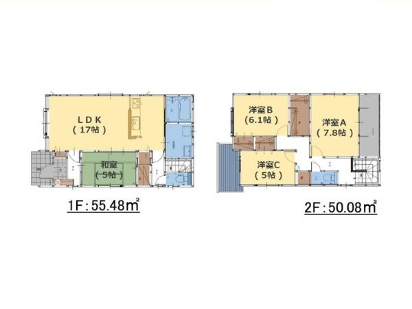 森2期1号棟の間取り|※図面と現況が異なる場合は現況を優先させていただきます。