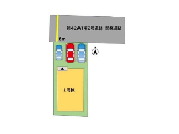 森2期1号棟の区画図|全体区画図です。図面と現況が異なる場合は現況を優先させていただきます。