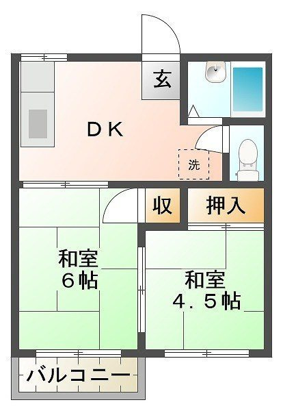 コーポ山形86の間取り