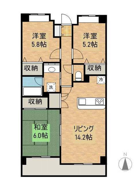 ライオンズマンション神田町の間取り
