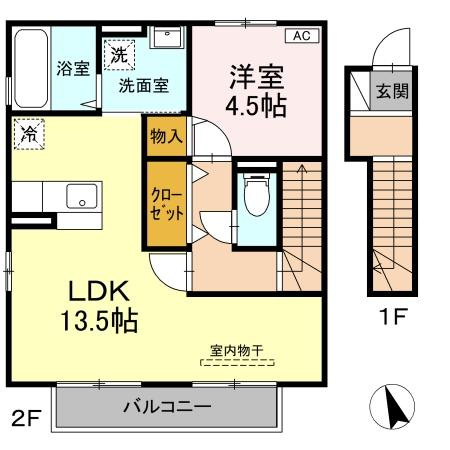 カーサ　ソレイユの間取り