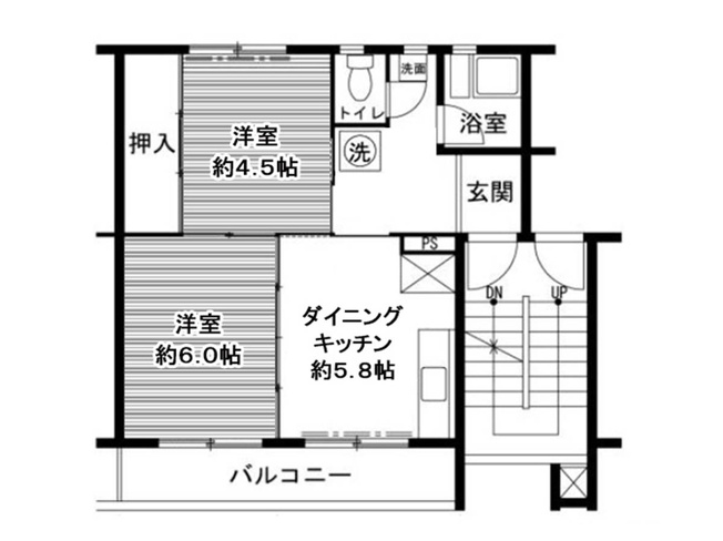 【間取り】 | ビレッジハウス鳴滝