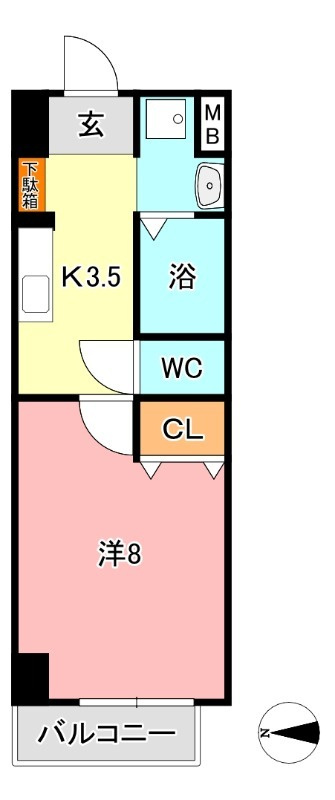 アルバ鹿田の間取り