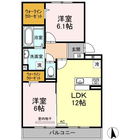 グランド　ソレイユ　C棟の間取り
