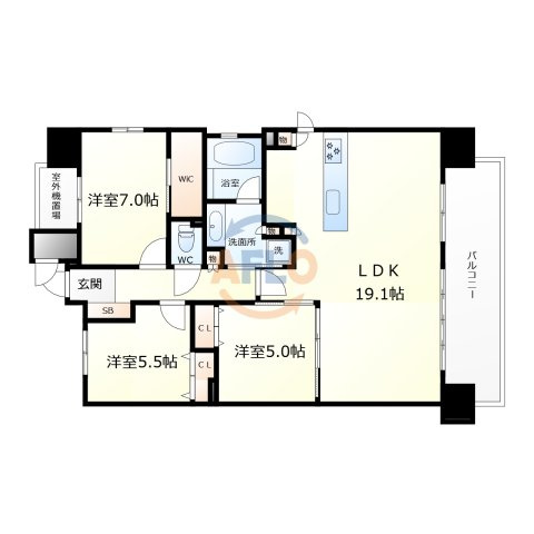 レ・ジェイド南港HANA-TERRACE　南港桜小学校区の間取り|レ・ジェイド南港HANA-TERRACE　間取り