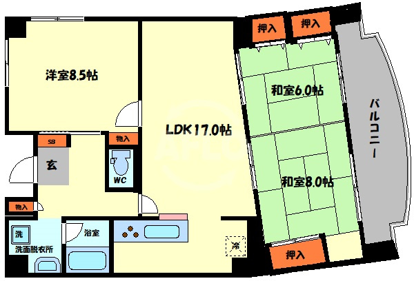 幸田マンション新深江の間取り|幸田マンション新深江　間取り