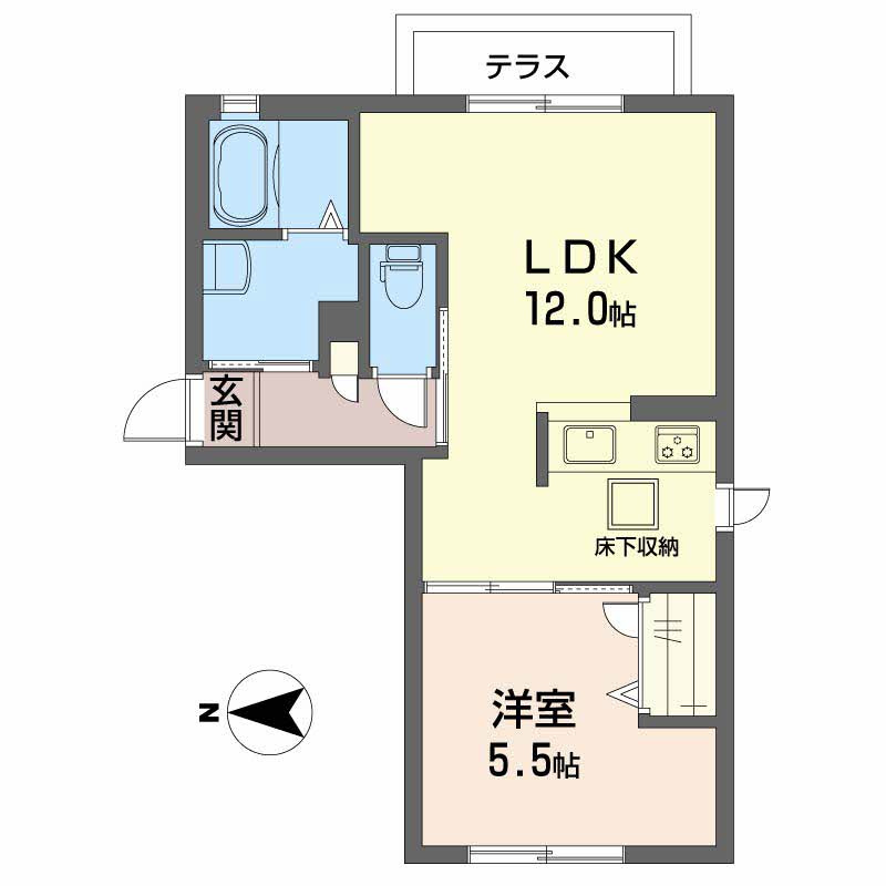 ラ・パルテール新屋敷 Ⅱの間取り