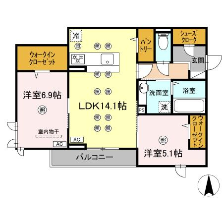 シエロアスールの間取り