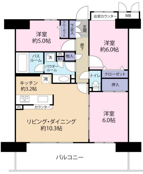 A-フロントステージメイツTATSUMIの間取り