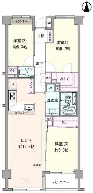 ザ・パームス西戸山の間取り