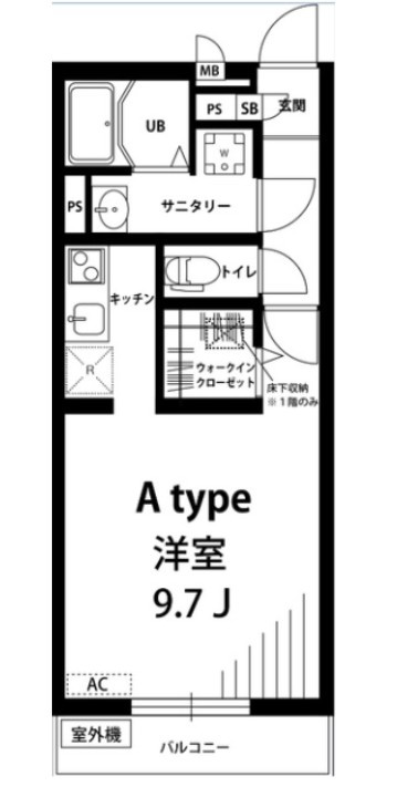 川崎市多摩区生田６丁目のアパートの間取り