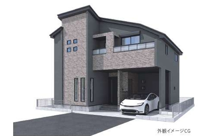 練馬区三原台１丁目新築戸建　長期優良認定住宅の外観パース