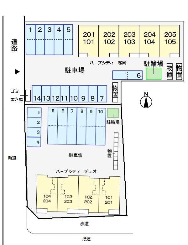 ハ－プシティ　デュオの区画図