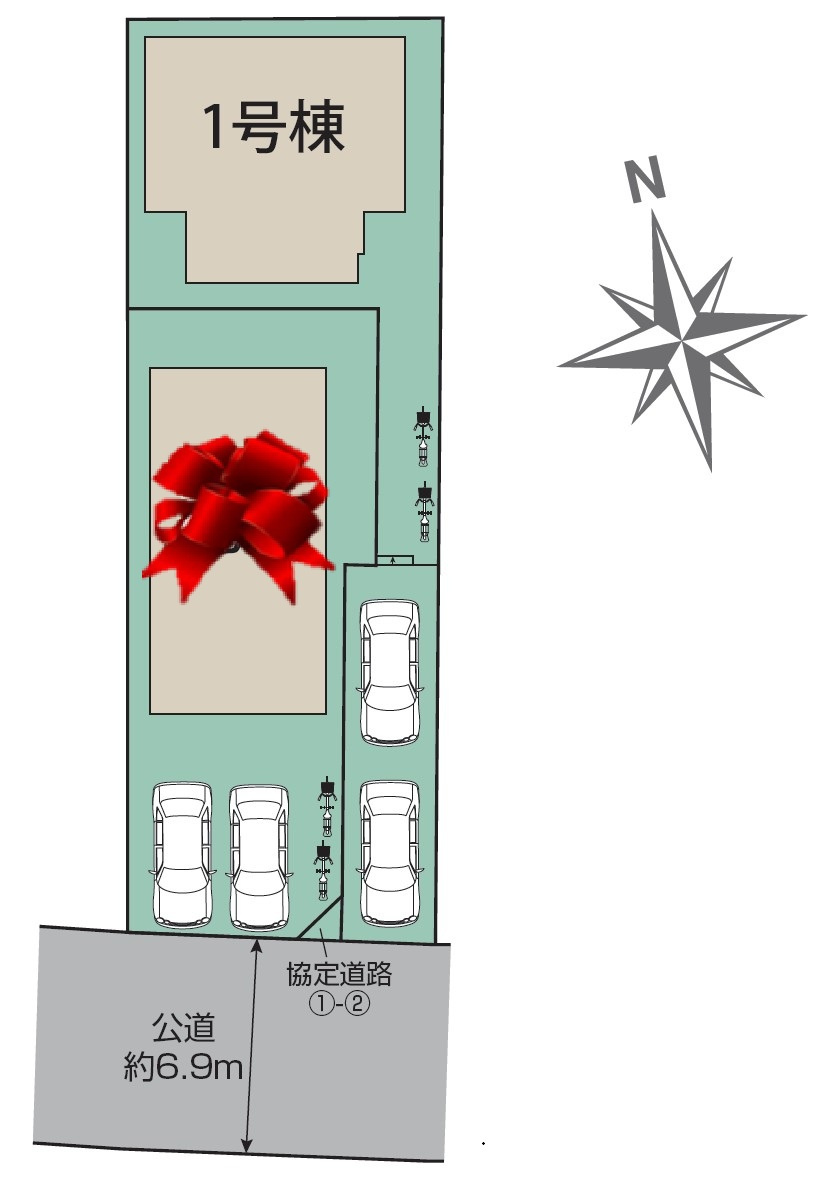【ブルーミングガーデン】宇都宮市桜1丁目の区画図