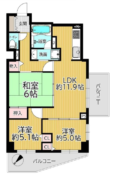 【間取り】の画像